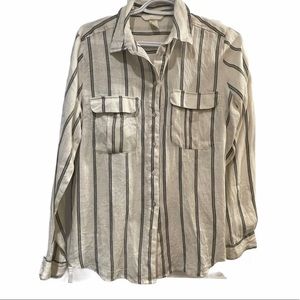 4 Striped Black and White Blouse Top | H&M